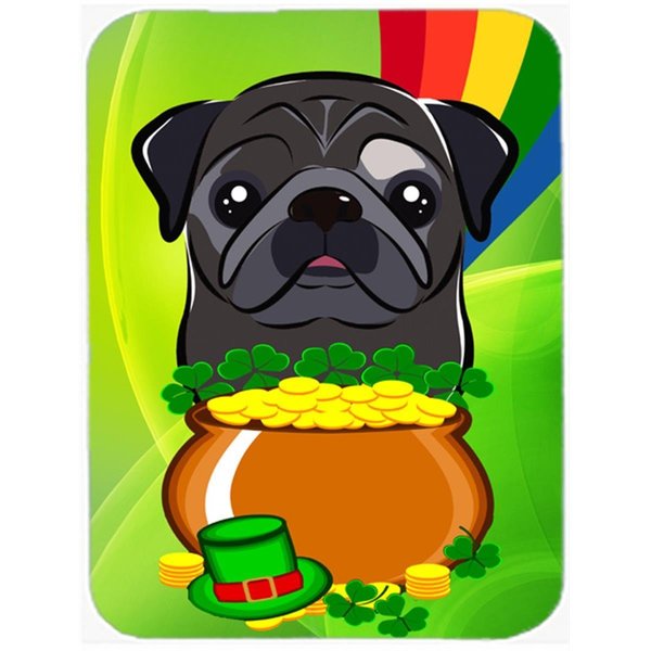 Skilledpower Black Pug St. Patricks Day Mouse Pad; Hot Pad or Trivet SK256276